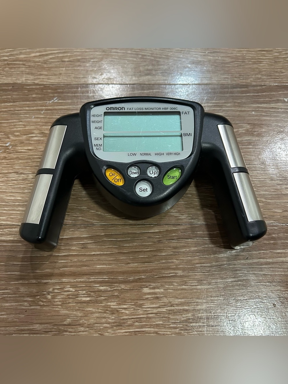 Omron HBF-306C Fat Loss BMI Monitor Tracker - Black Tested No Battery Cover